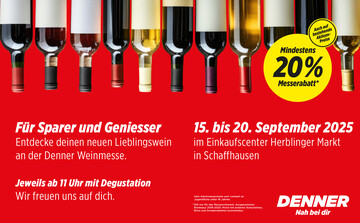 Denner Weinmesse – für Sparer und Geniesser